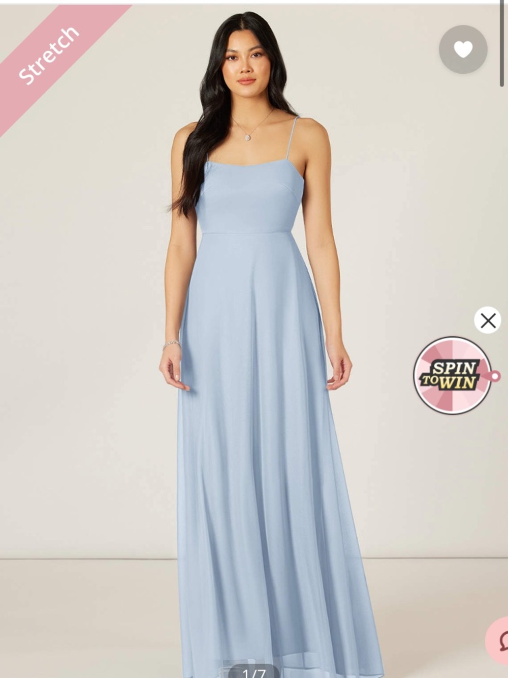 Azazie Powder Blue Spaghetti Strap Maxi Dress